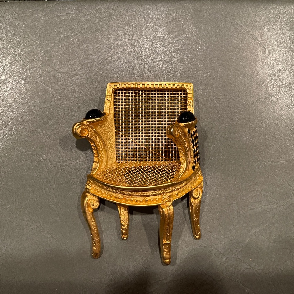 Vintage Karl Lagerfeld chair brooch